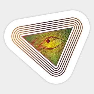 The illuminati symbokThe illuminati symbol is very beautiful with bold lines and beautiful colors Sticker